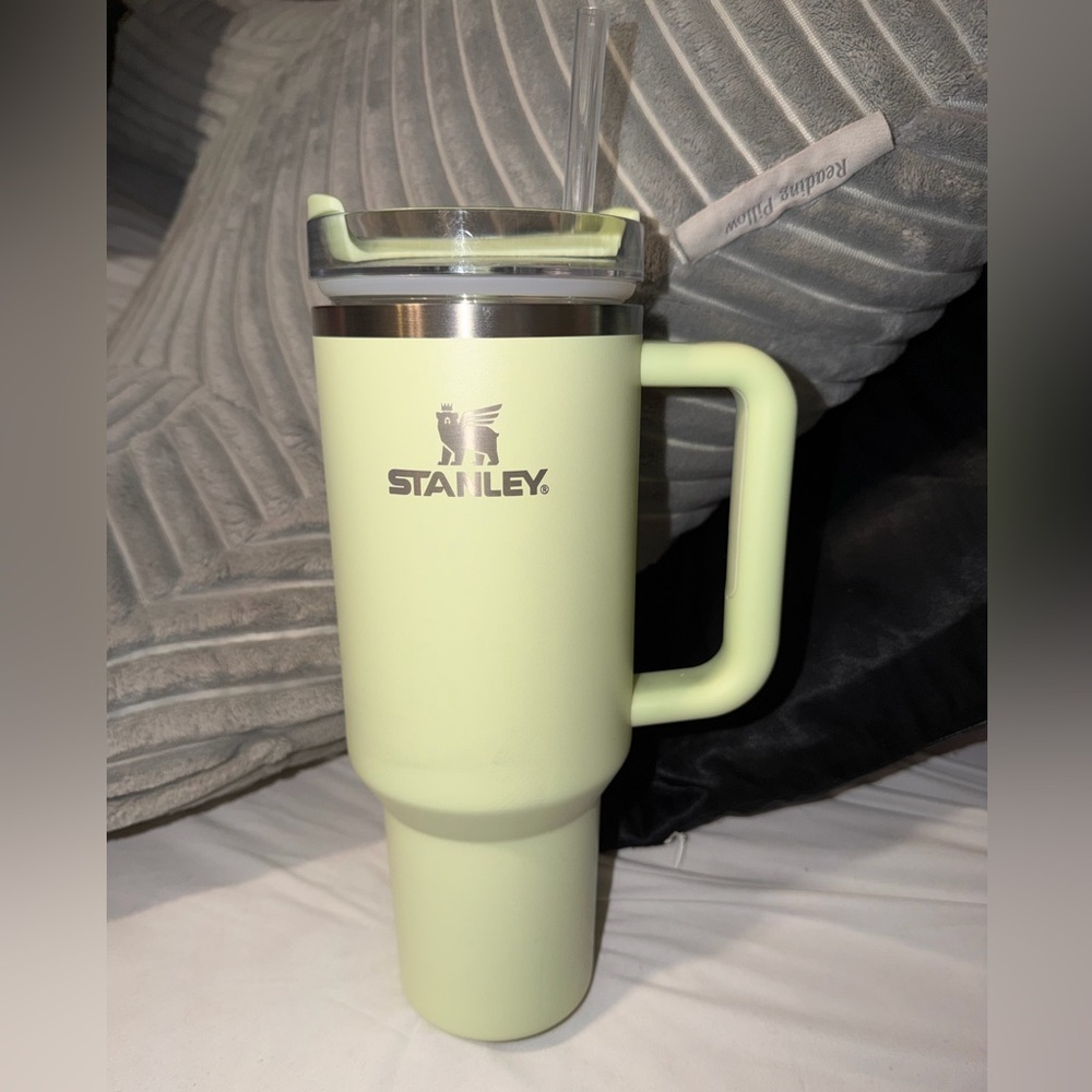 40oz Stanley Mint Green Tumbler with Clear Lid & Straw
